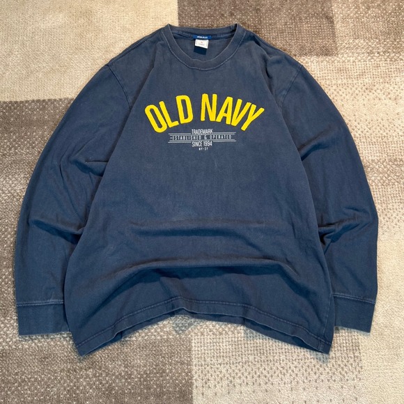 Old Navy Other - Y2K Old Navy Mens XL Long Sleeve T-Shirt Navy Blue 2005 Vintage